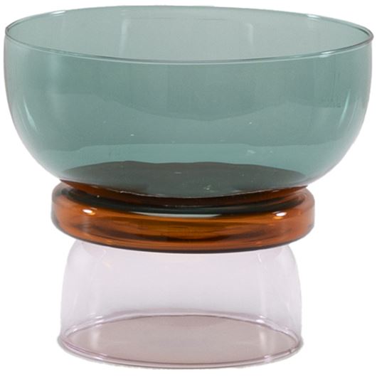 Picture of ELLIS tea light holder multicolour - H14cm