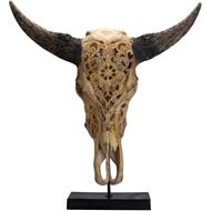 BULL skull decoration brown - H69cm