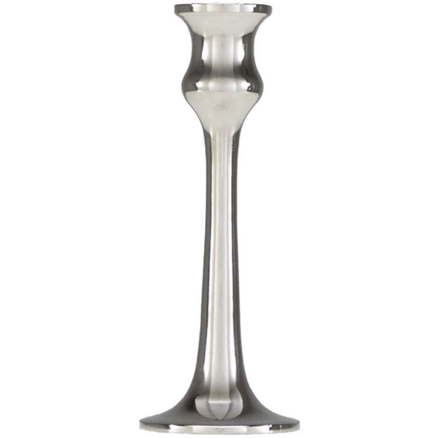 Picture of YAASHI candle holder nickel - H18cm