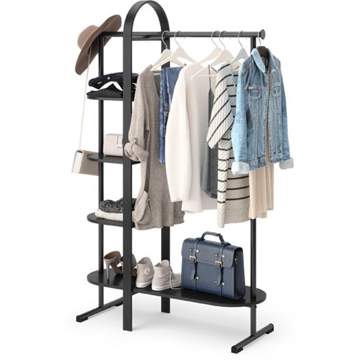 Picture of BELLWOOD garment rack black - 167x106cm