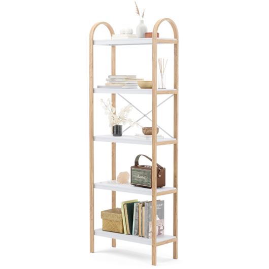 Picture of BELLWOOD display unit white/natural - 170x61cm