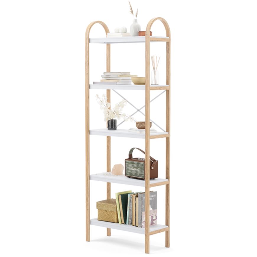 Picture of BELLWOOD display unit white/natural - 170x61cm