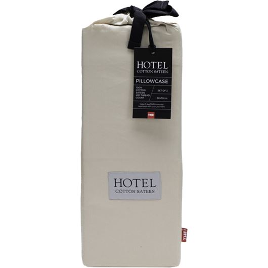 Picture of HOTEL Sateen pillowcase beige set of 2 - 50x70cm