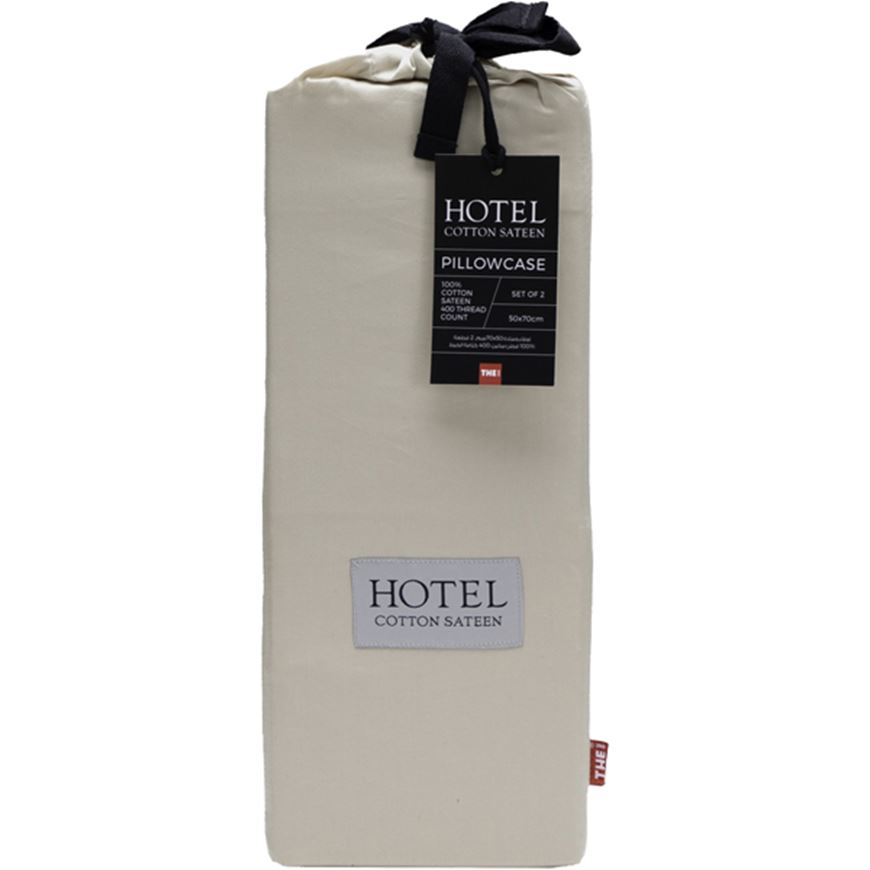 Picture of HOTEL Sateen pillowcase beige set of 2 - 50x70cm