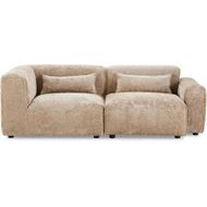LEOPOLD left arm modular chair beige