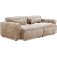 LEOPOLD right arm modular chair beige