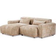 LEOPOLD right arm modular chair beige