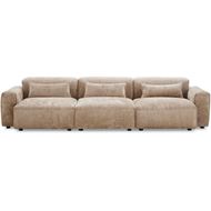LEOPOLD right arm modular chair beige