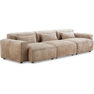 LEOPOLD right arm modular chair beige