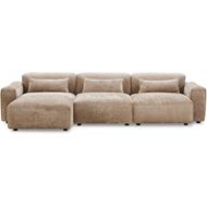 LEOPOLD right arm modular chair beige