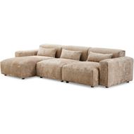 LEOPOLD right arm modular chair beige