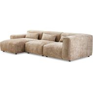 LEOPOLD left arm modular chaise beige