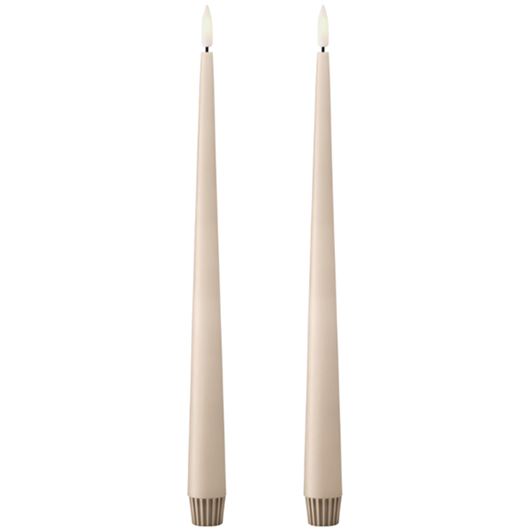 Picture of ERIK LED taper candles ice latte set of 2