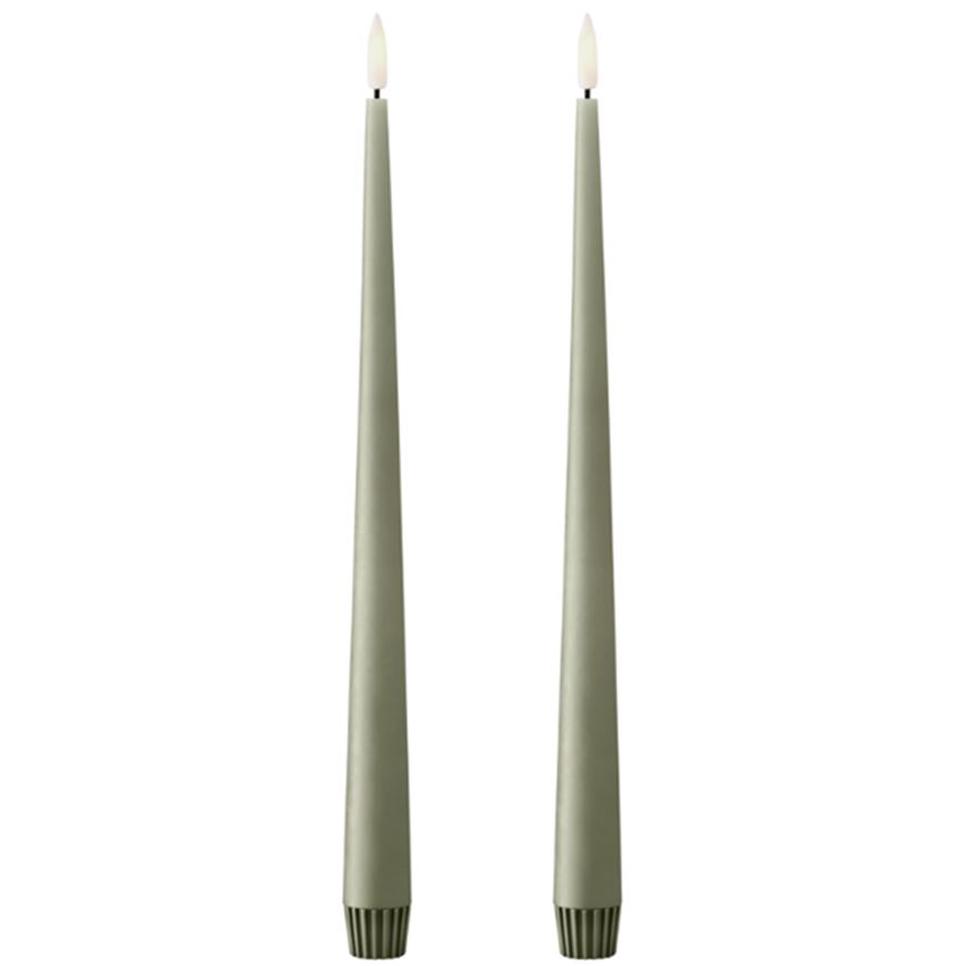 Picture of ERIK LED taper candles artichoke set of 2
