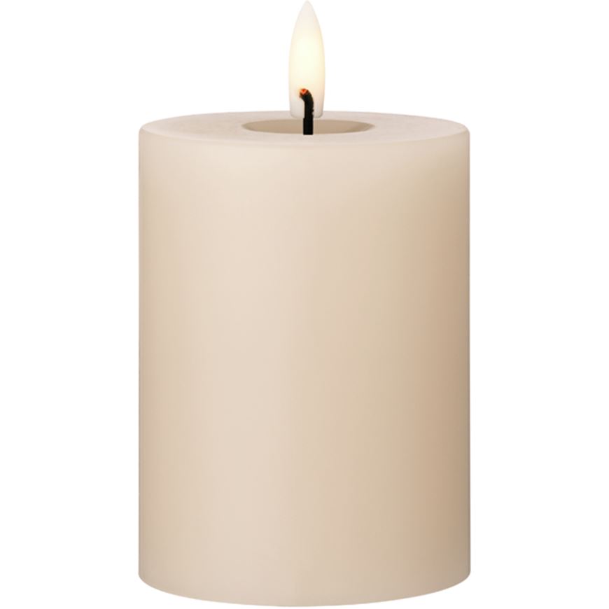 Picture of ERIK LED pillar candle ice latte - H10cm