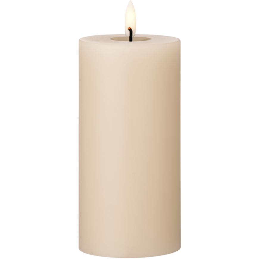 Picture of ERIK LED pillar candle ice latte - H15cm