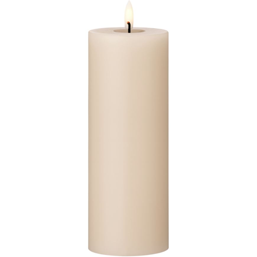 Picture of ERIK LED pillar candle ice latte - H20cm