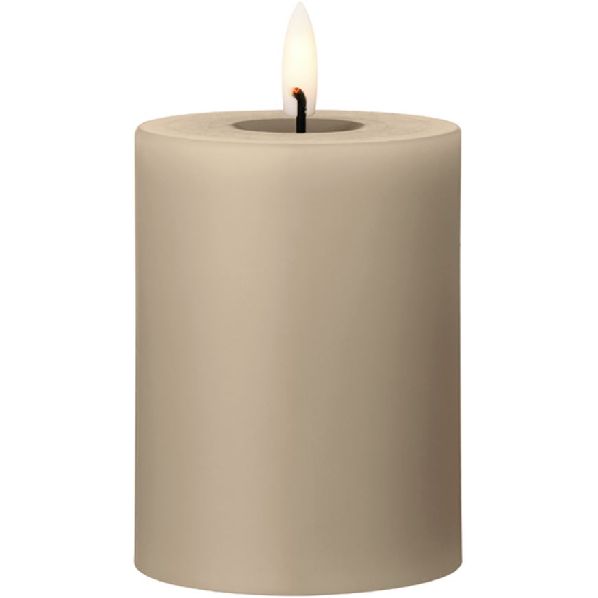 Picture of ERIK LED pillar candle nougat note - H10cm