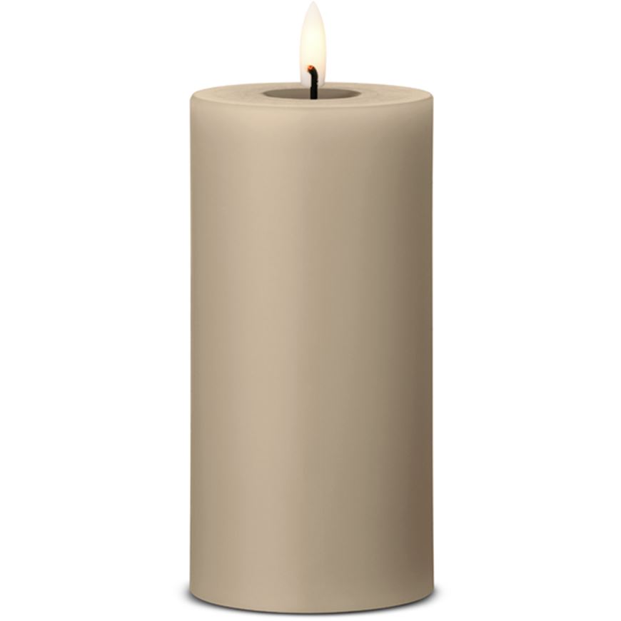 Picture of ERIK LED pillar candle nougat note - H15cm
