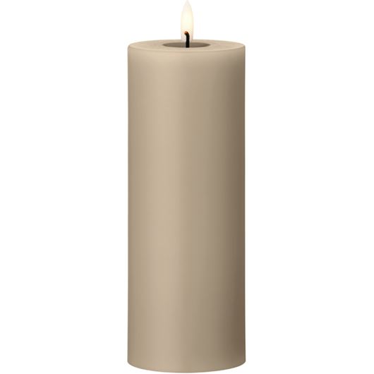 Picture of ERIK LED pillar candle nougat note - H20cm