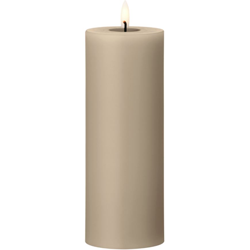 Picture of ERIK LED pillar candle nougat note - H20cm