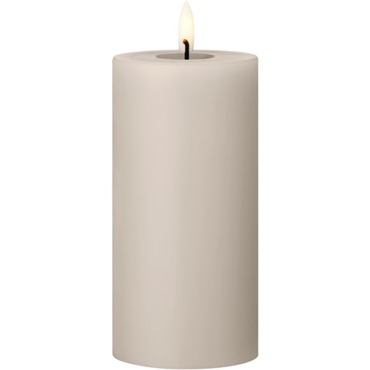 Picture of ERIK LED pillar candle linen grey - H15cm