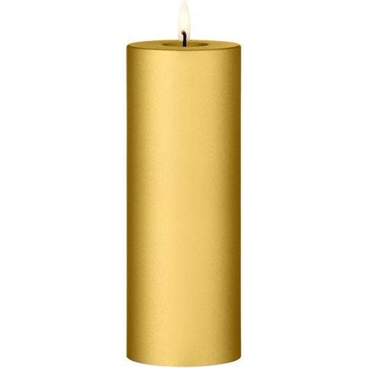 Picture of ERIK LED pillar candle gold metallic - H20cm