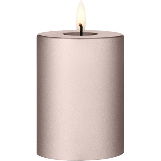 Picture of ERIK LED pillar candle champagne metallic - H10cm