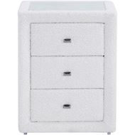 ROTONDE bedside table clear/white
