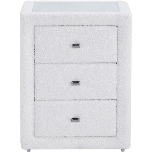 ROTONDE bedside table clear/white