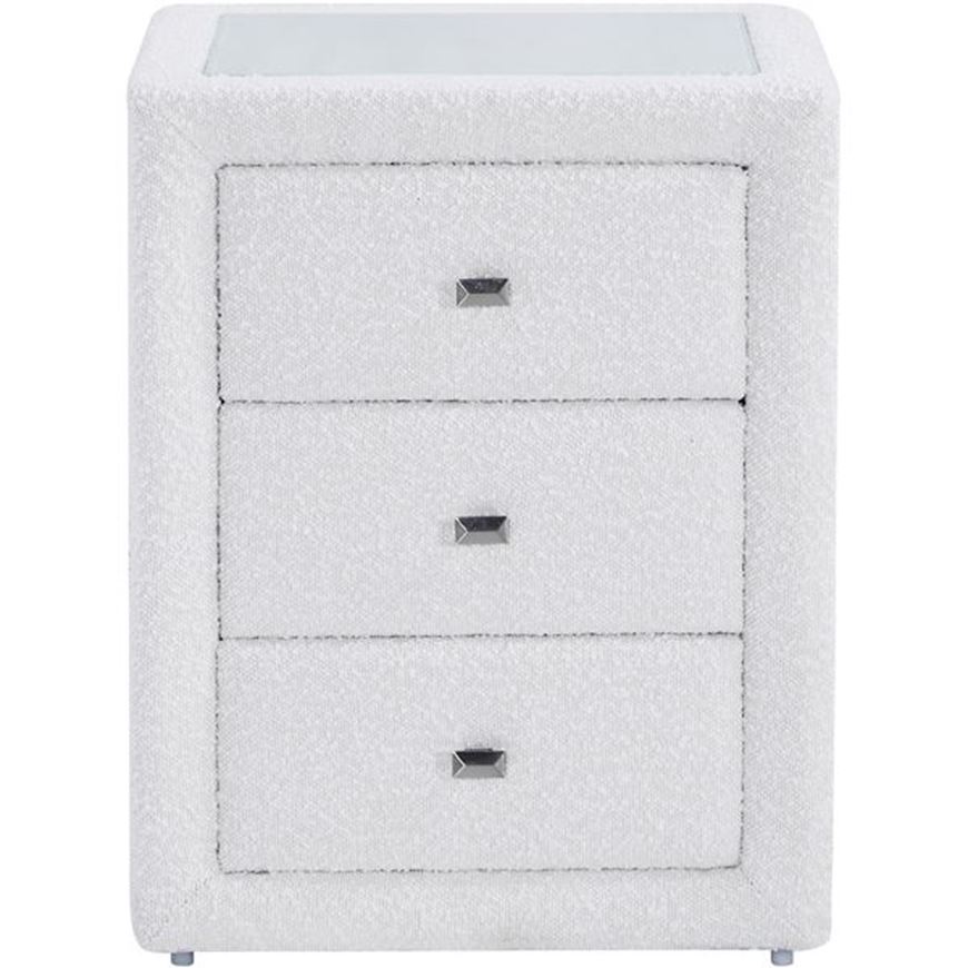 ROTONDE bedside table clear/white