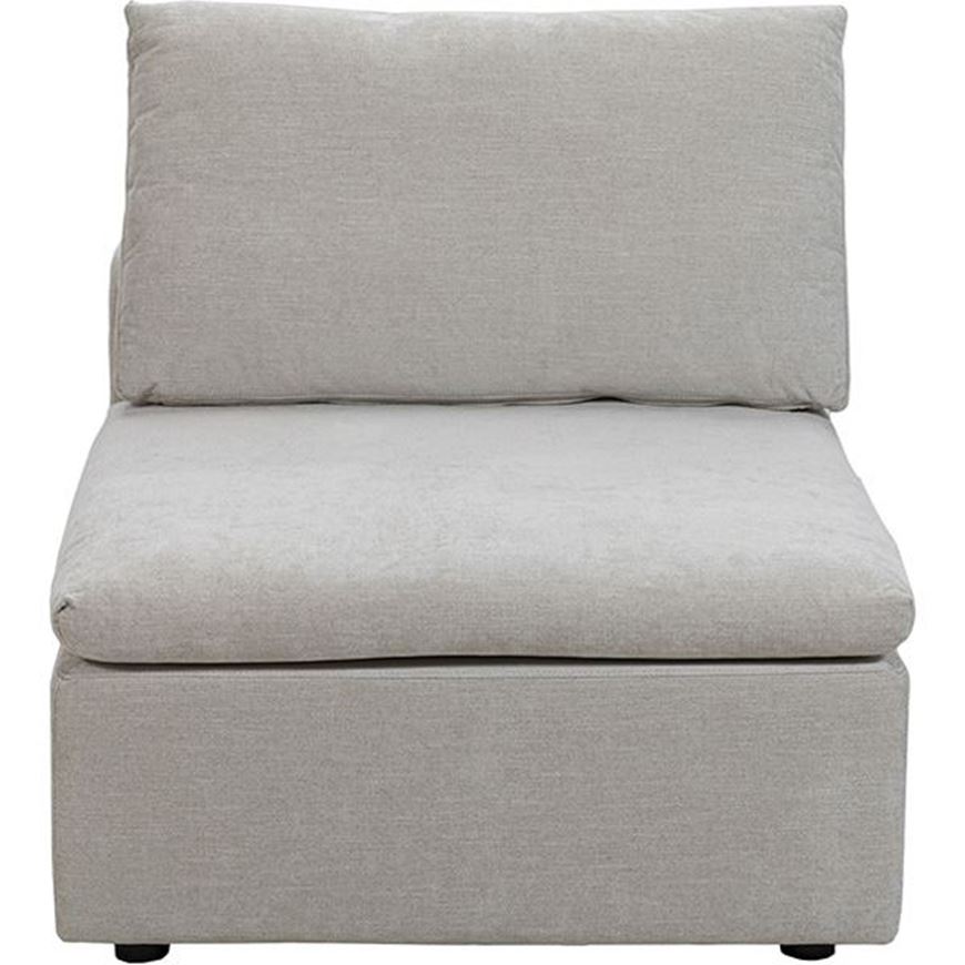 LIGHT armless modular chair natural