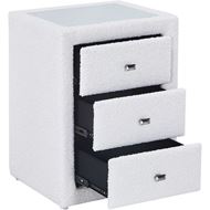 ROTONDE bedside table clear/white