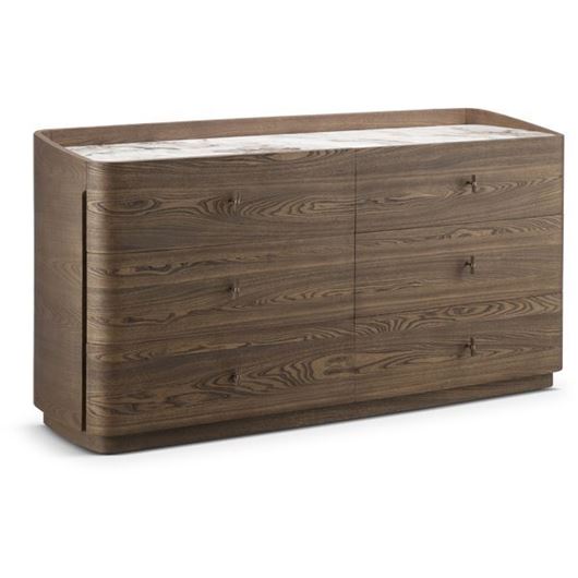 Picture of EMILIA chest of 6 drawers brown