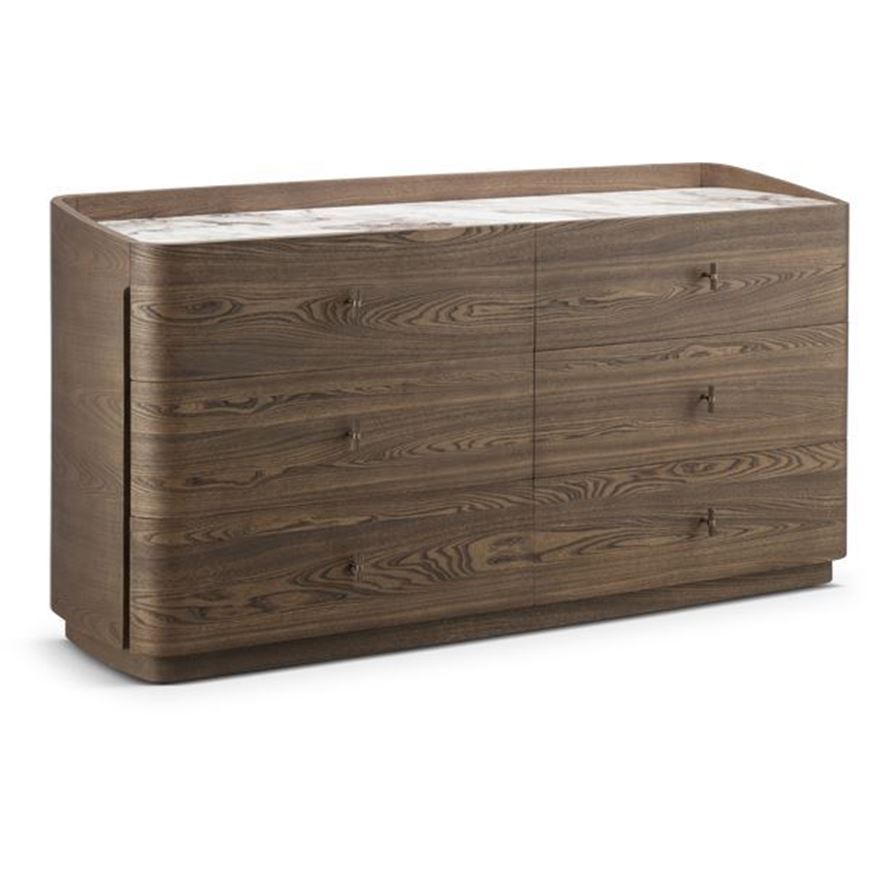 Picture of EMILIA chest of 6 drawers brown