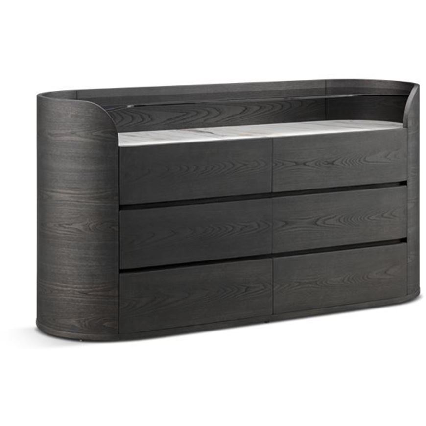 Picture of BIANCA chest of 6 drawers black