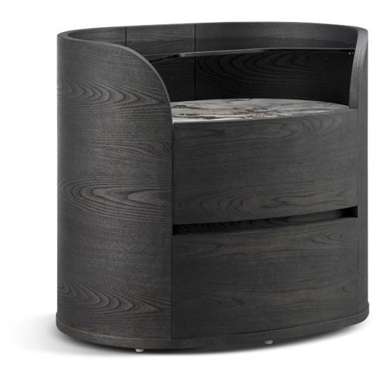 Picture of BIANCA bedside table black
