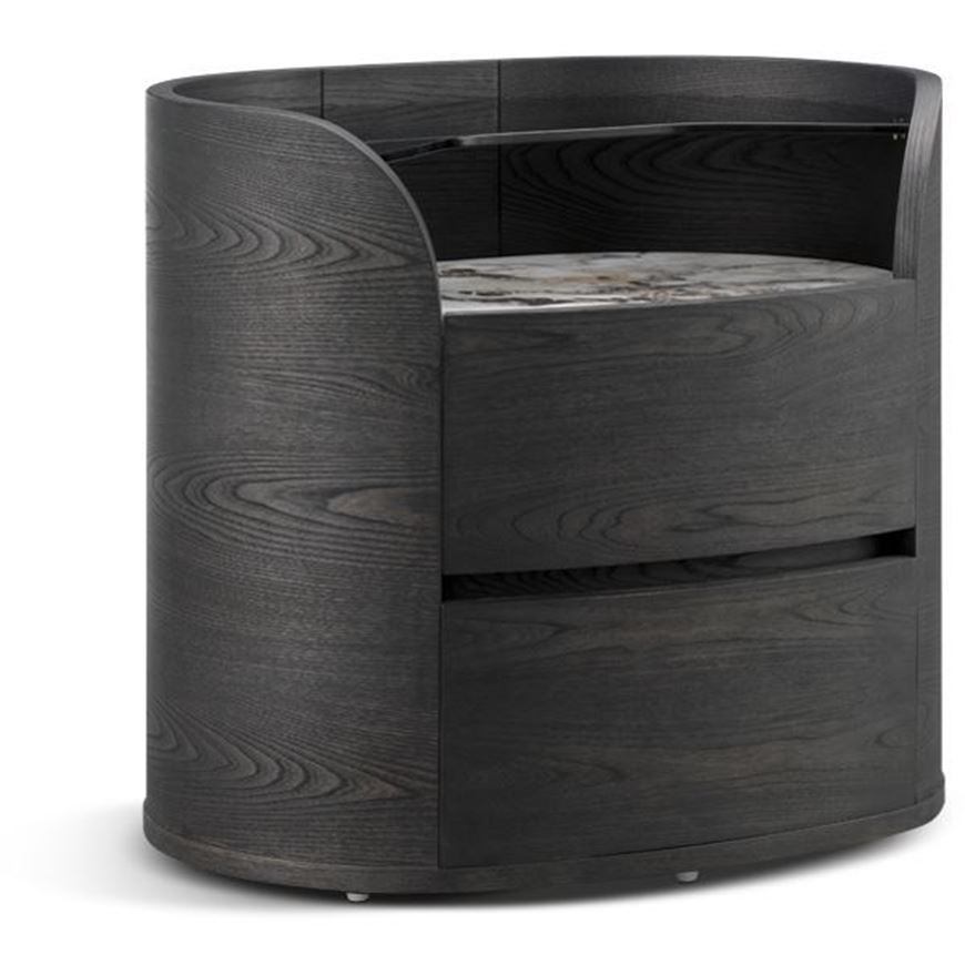 Picture of BIANCA bedside table black