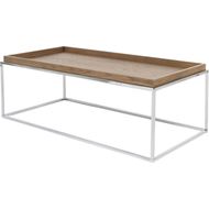 Picture of BREIT coffee table brown/chrome - 120x60cm