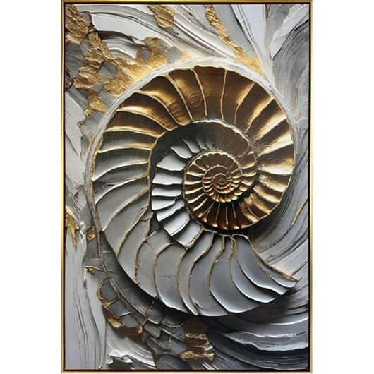 Picture of CONCH IV framed canvas gold - 82x122cm