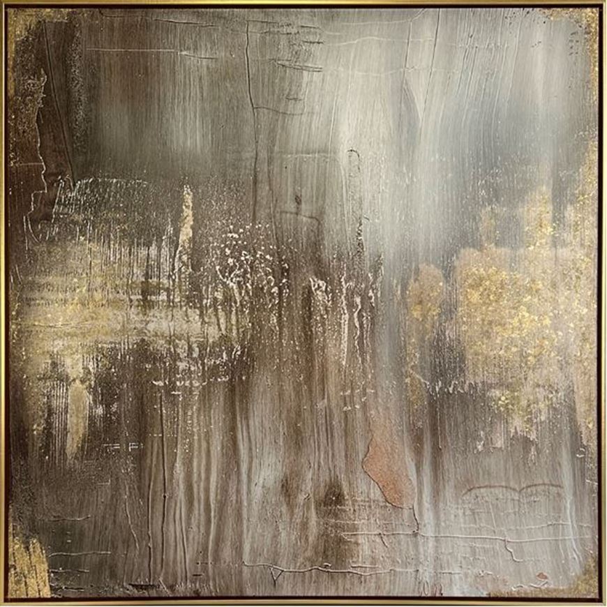 Picture of RETRO III framed canvas gold - 103x103cm