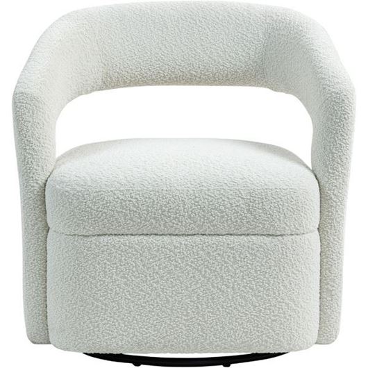 Picture of REPOSE swivel armchair white