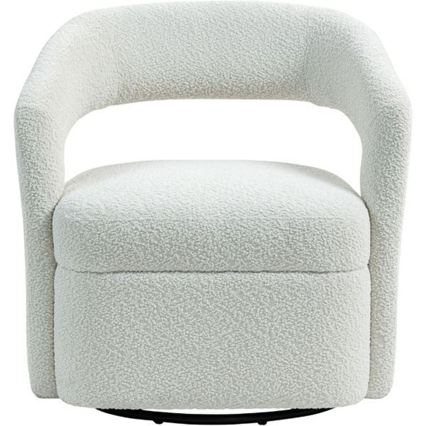 Picture of REPOSE swivel armchair white