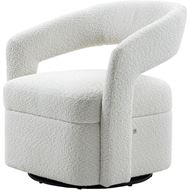 Picture of REPOSE swivel armchair white
