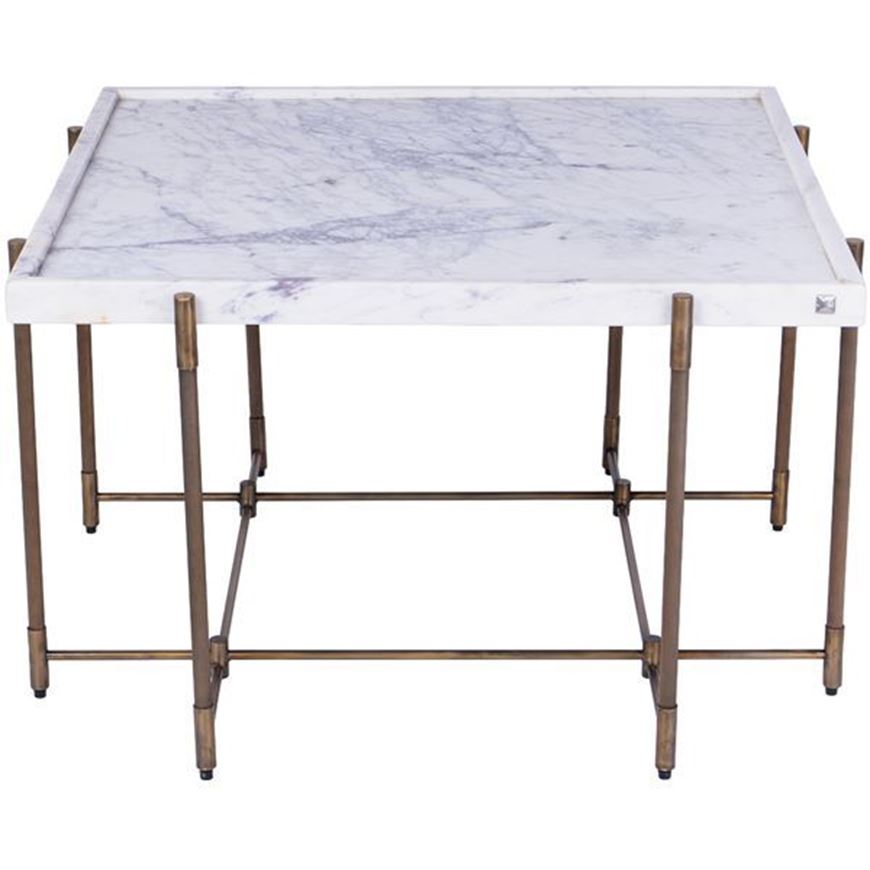 Picture of KNURL coffee table white - 80x80cm