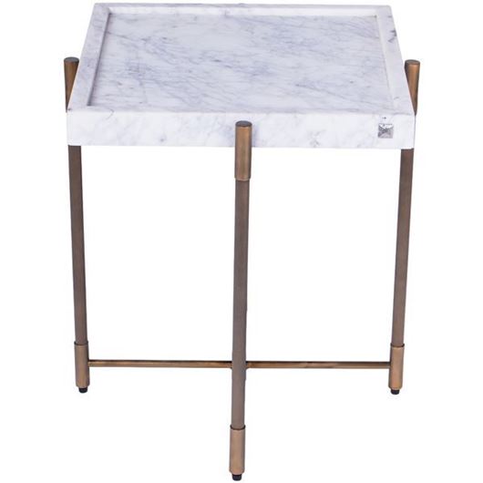 Picture of KNURL side table white - 43x43cm