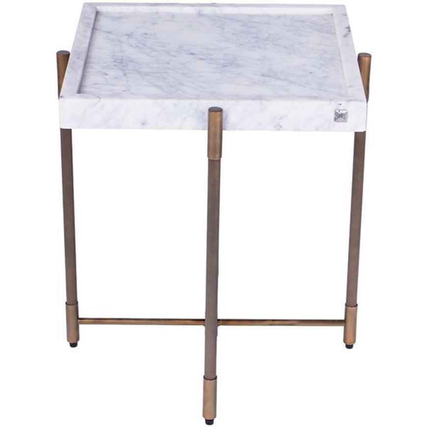 Picture of KNURL side table white - 43x43cm