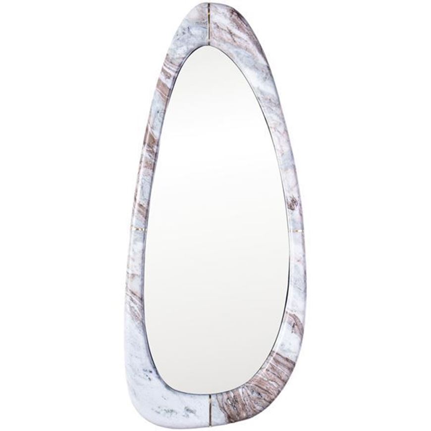 Picture of TORRENTO wall mirror white - 109x46cm