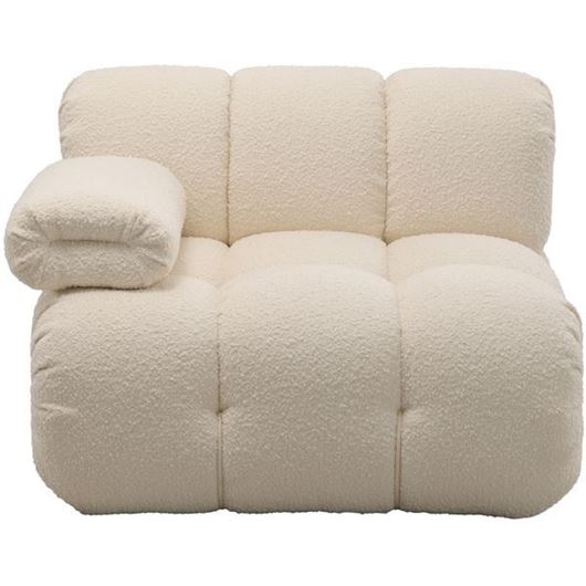 Picture of SEABIRD left arm modular chair white