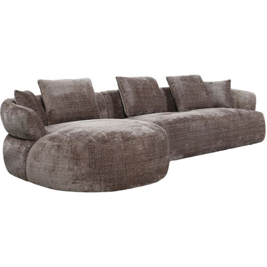 Picture of CREMONA 2 seater sofa with left chaise brown